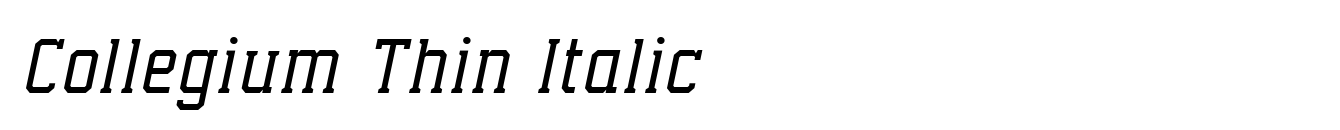 Collegium Thin Italic